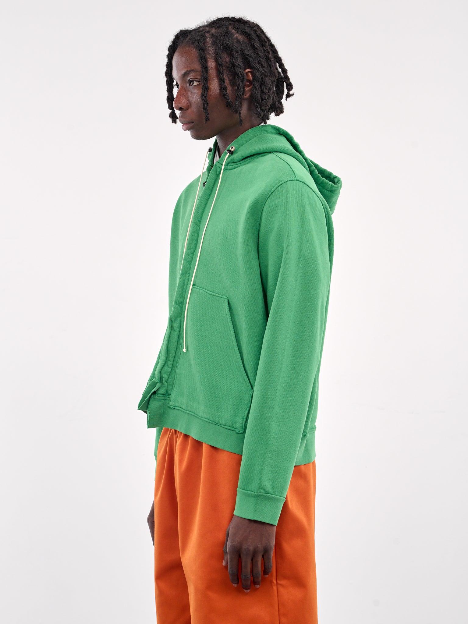 Fitted Zip Hoodie (19-02-01-01-GREEN)