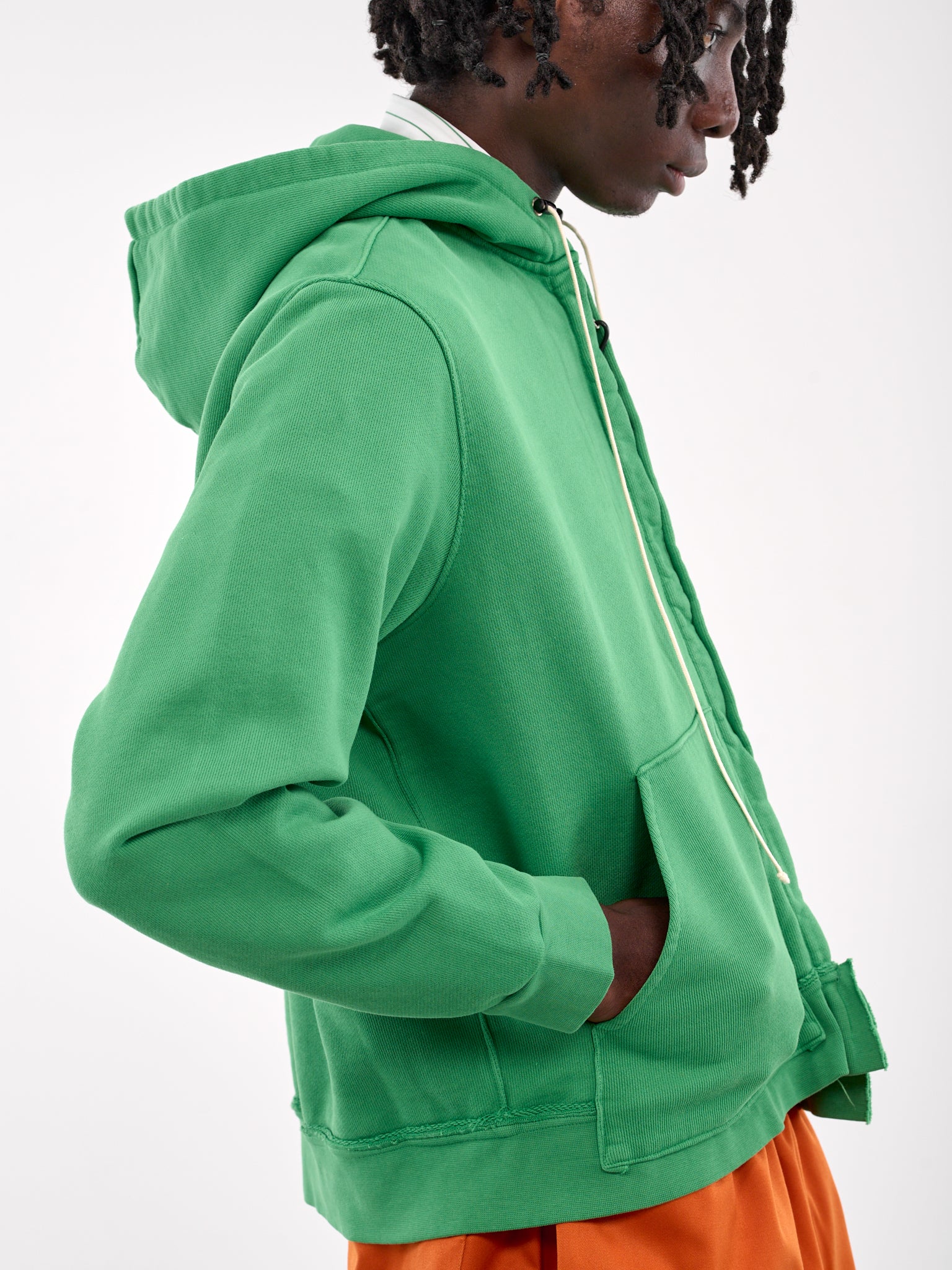 Fitted Zip Hoodie (19-02-01-01-GREEN)