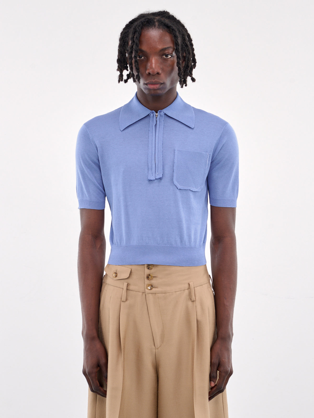 70s Polo Shirt (19-03-01-01-BLUE)