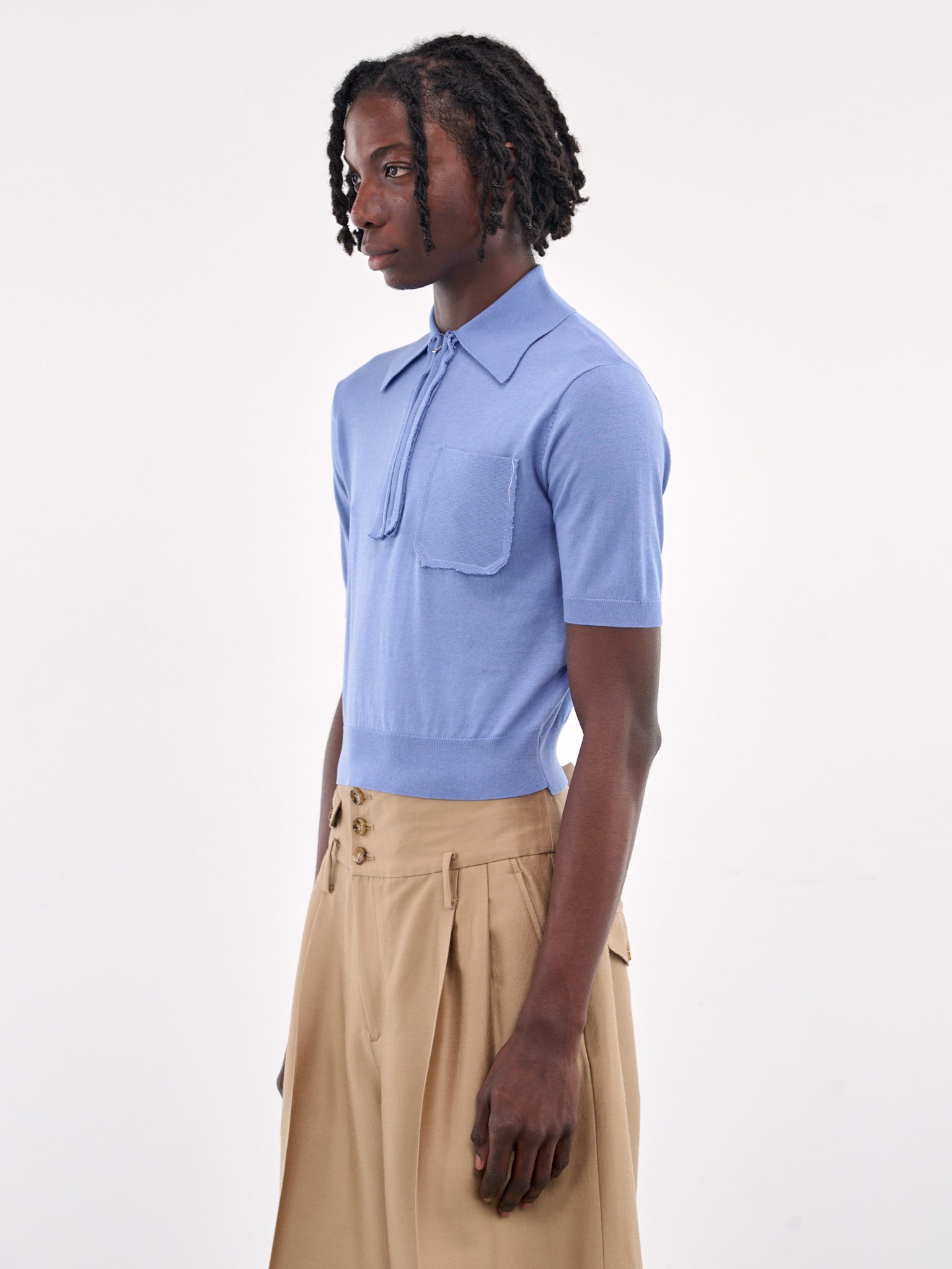 70s Polo Shirt (19-03-01-01-BLUE)