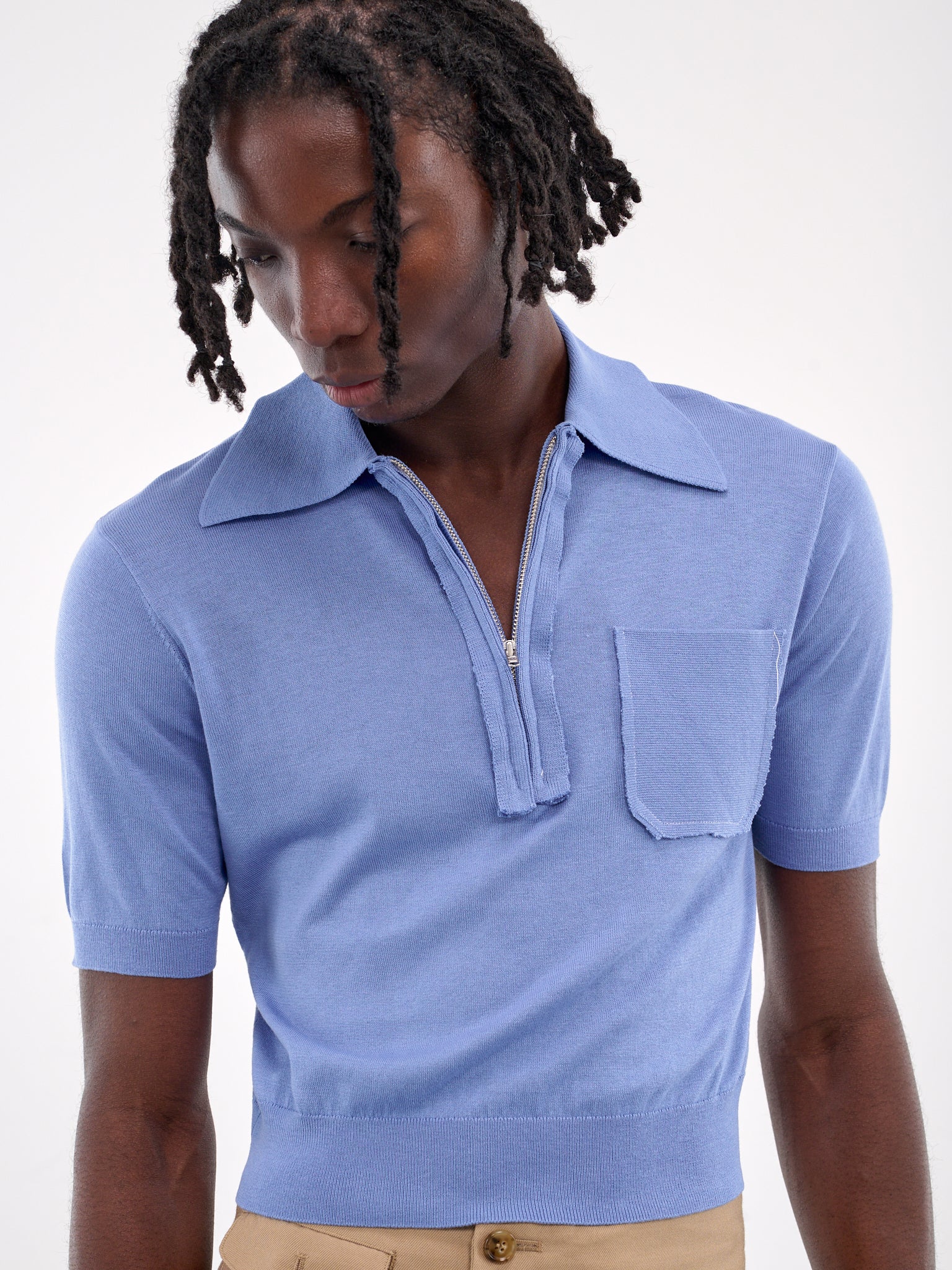 70s Polo Shirt (19-03-01-01-BLUE)