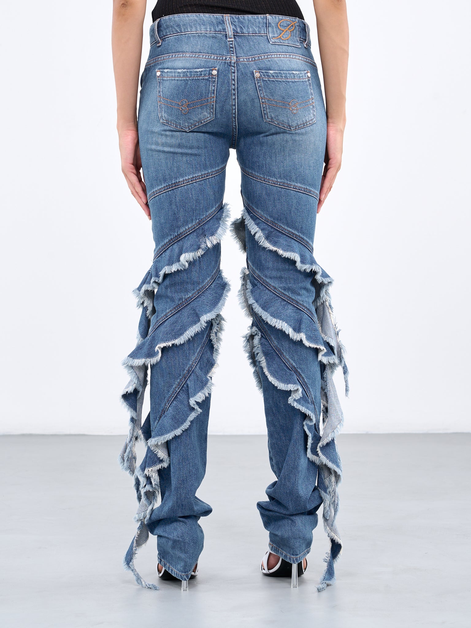 BLUMARINE Ruffle Jeans | H.Lorenzo - back