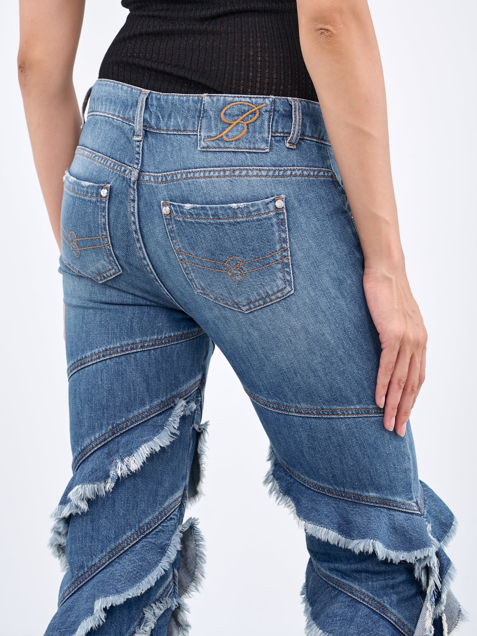 BLUMARINE Ruffle Jeans | H.Lorenzo - detail 1