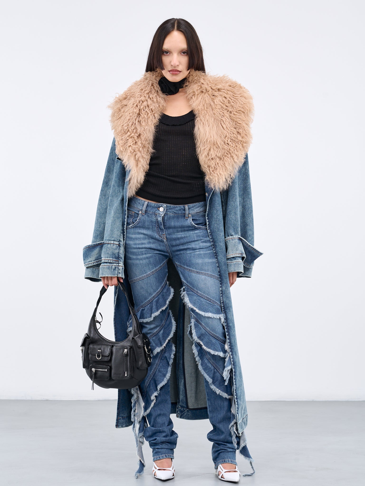 BLUMARINE Ruffle Jeans | H.Lorenzo - styled