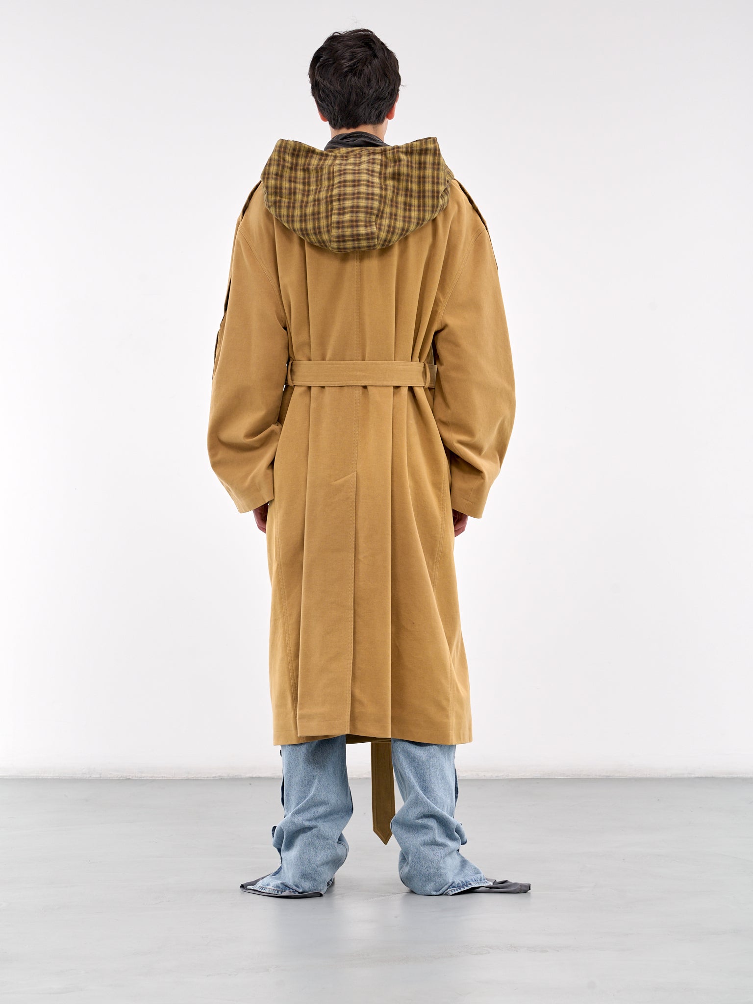 Insert Hood Trench Coat (203CO003-F528-DARK-BEIGE)