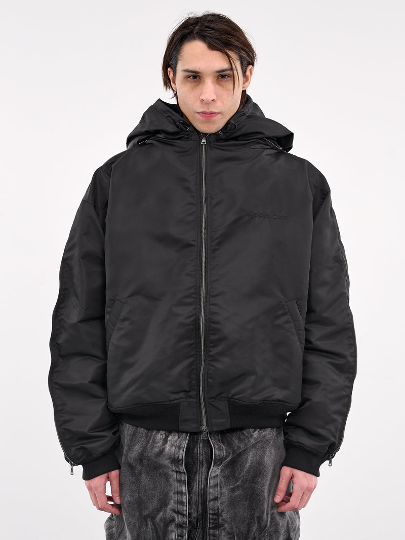 Insert Hood Padded Bomber (203JA004-F518-BLACK)