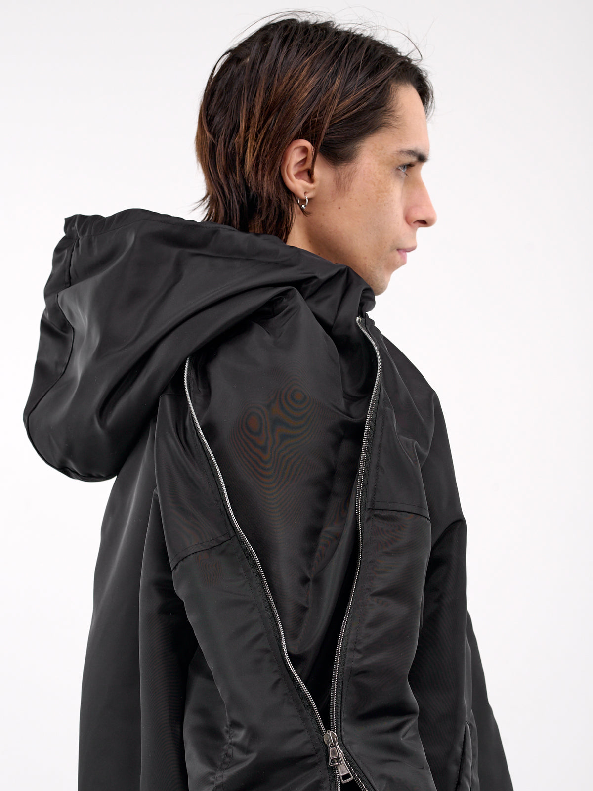 Insert Hood Padded Bomber (203JA004-F518-BLACK)