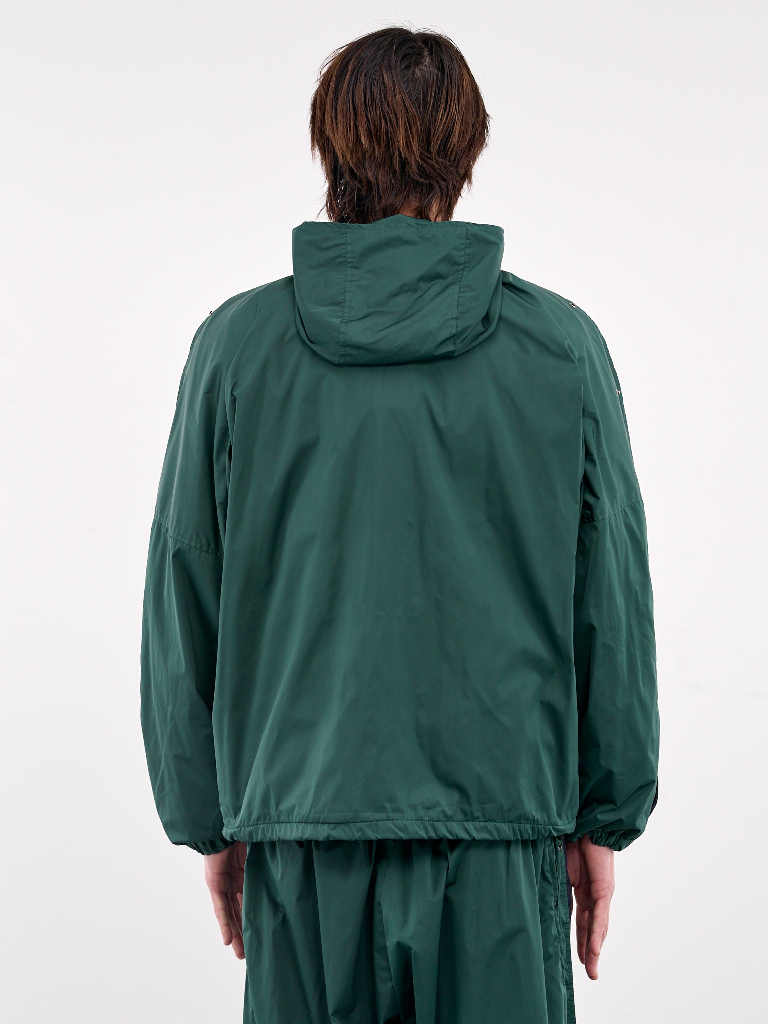 Snap Insert Windbreaker (203JA005-F520-GREEN-NAVY)