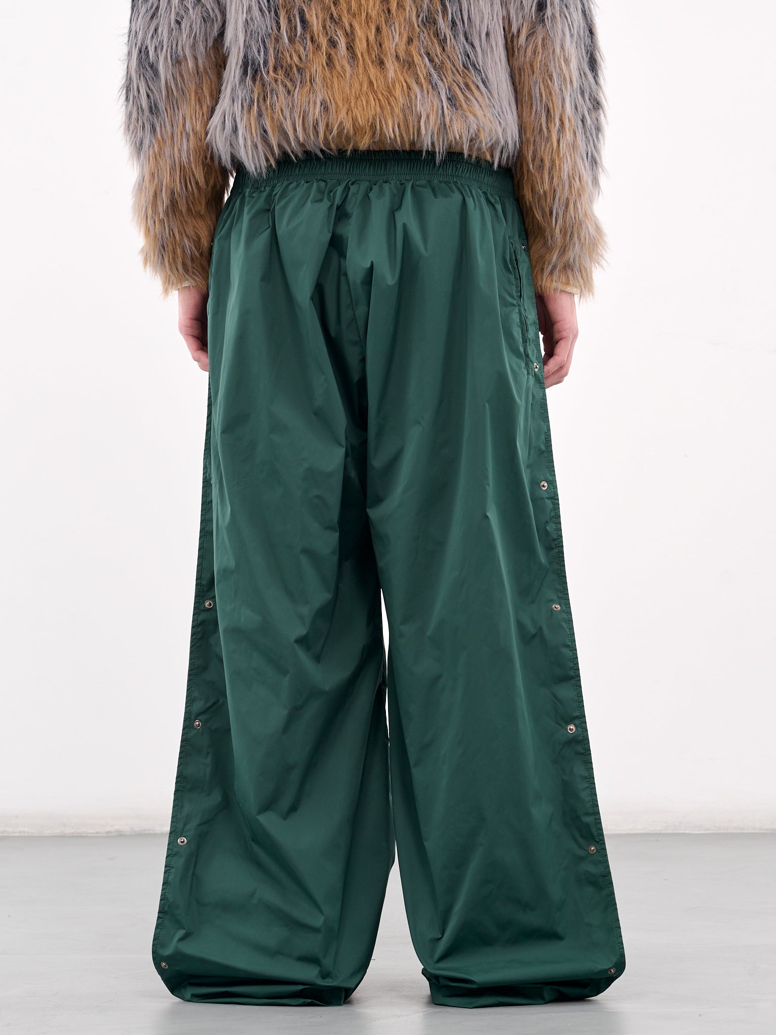 Snap Insert Track Pants (203PA004-F520-GREEN-NAVY)