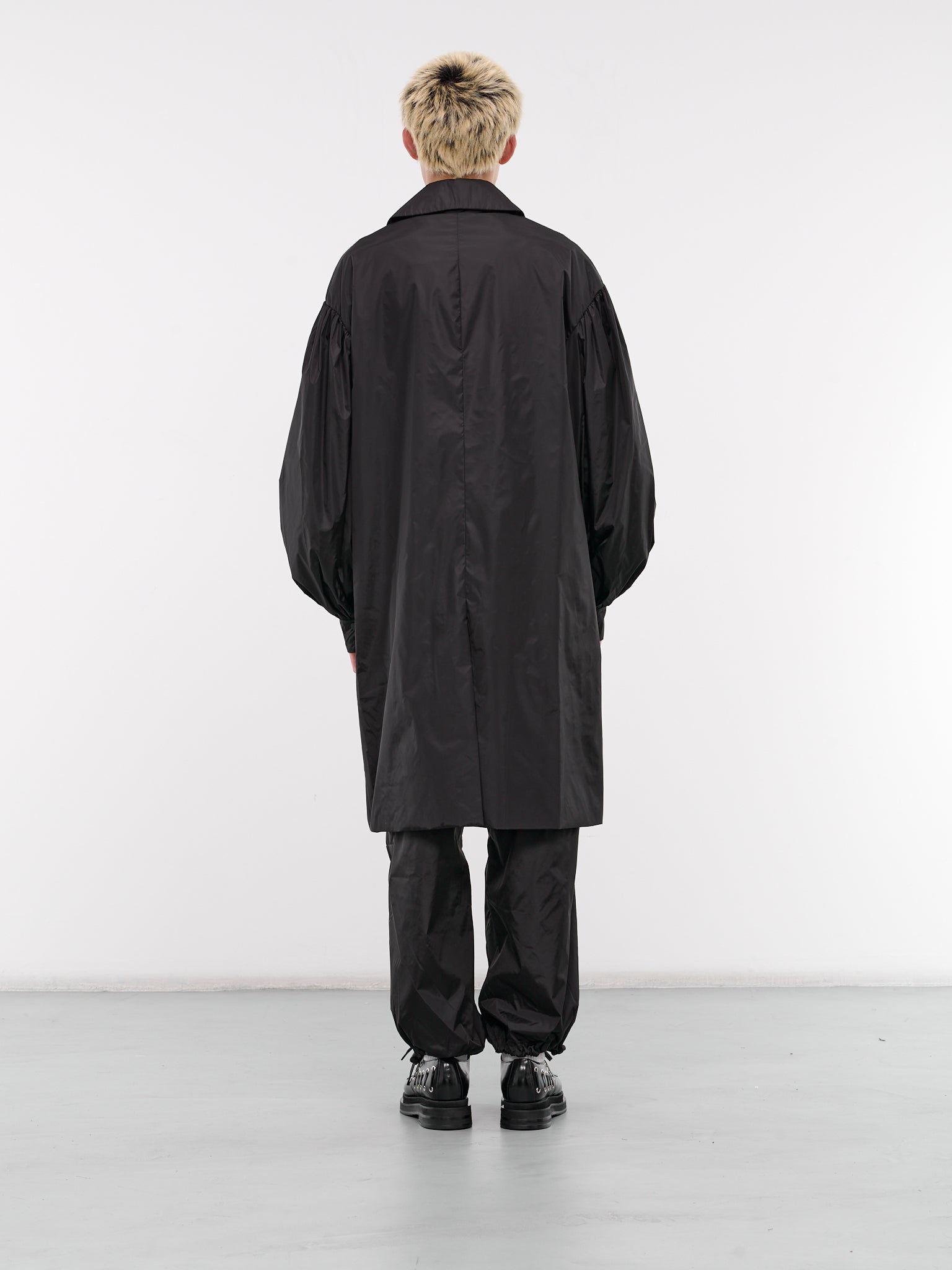 Puff Sleeve Utility Coat (2055B-1067-BLACK-JET)