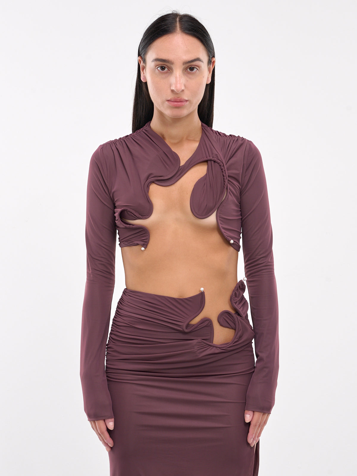 Venus Crop Top (23031003-MAHOGANY)