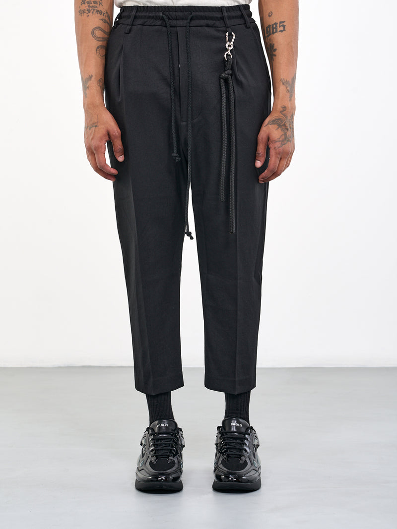 Rope Drawcord Trousers (242-MPT065-BLACK)