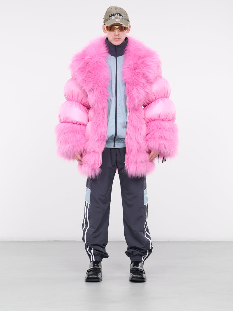 Supreme Bandana Faux Fur Bomber Jacket Pink Herren - SS21 - DE