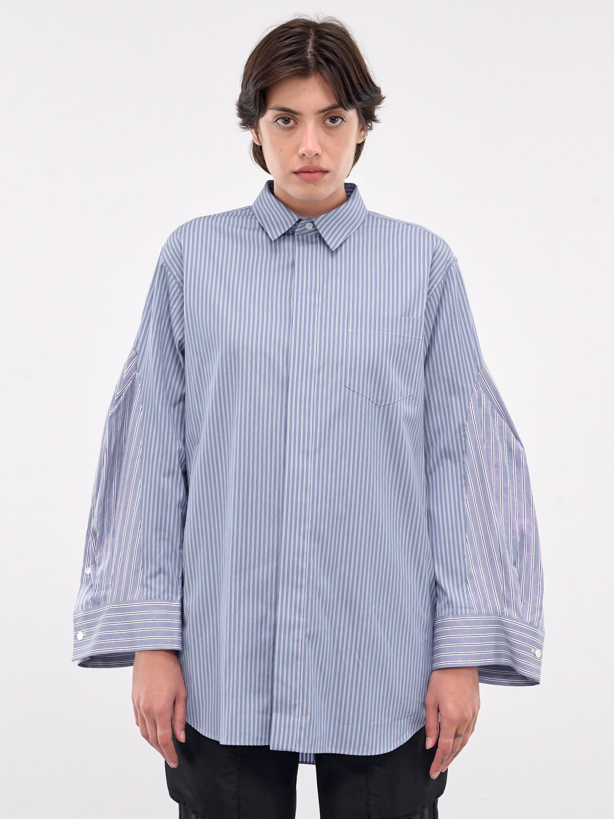 Cotton Poplin Shirt (24-07527-458-LIGHT-BLUE)