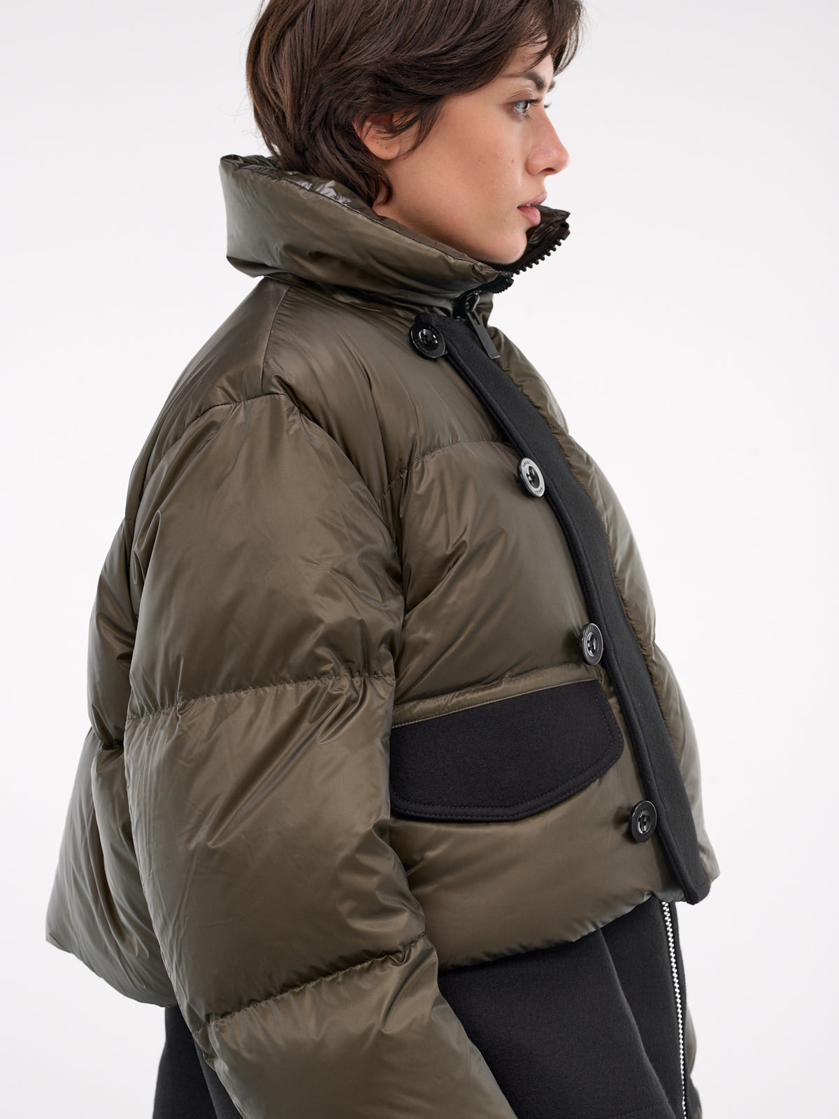 Padded Blouson (24-07600-522-KHAKI-DARK-NAVY)