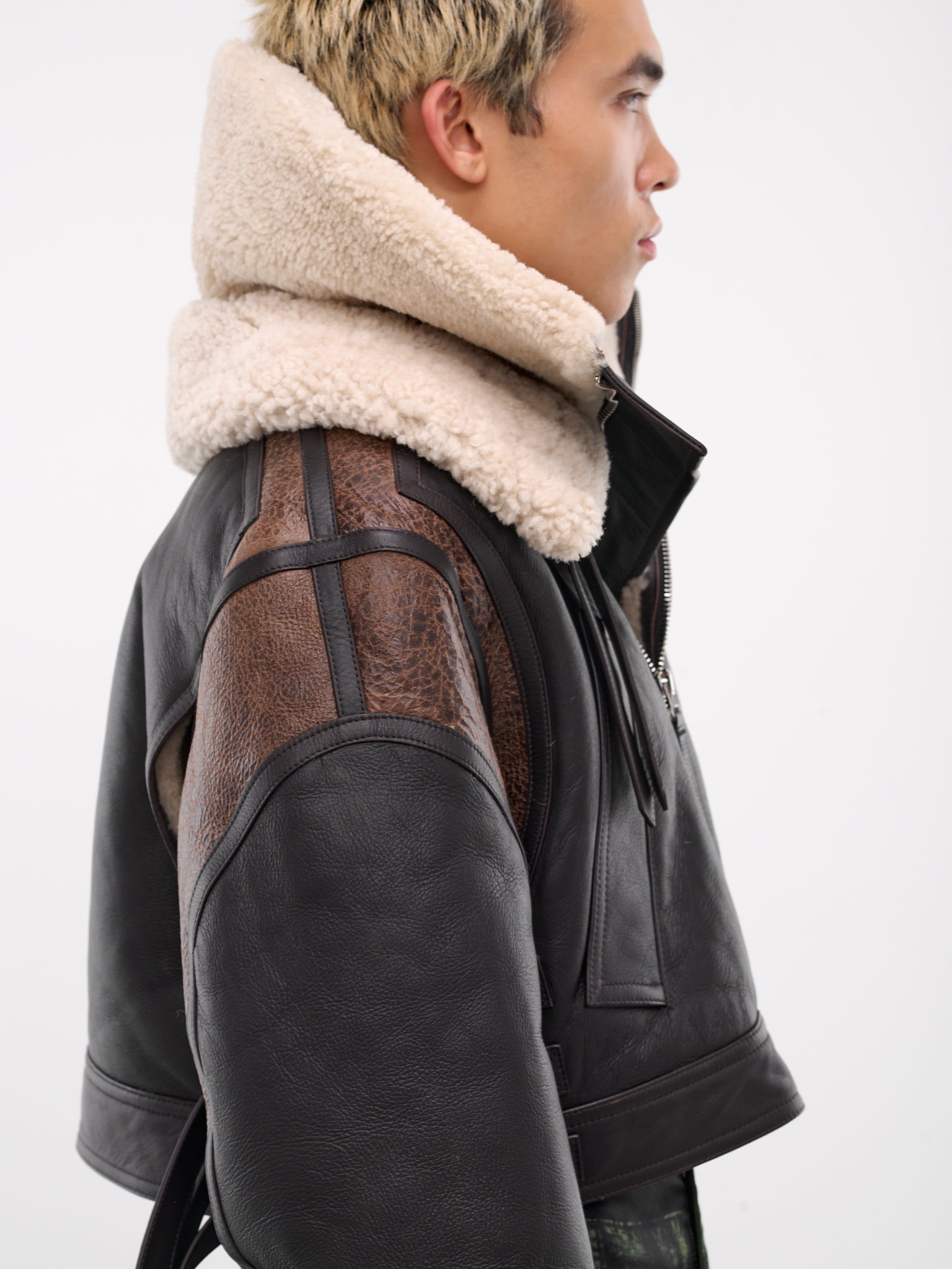 Leather & Shearling Jacket (24-30-F-BL050-L023-VINTAGE-BRO)