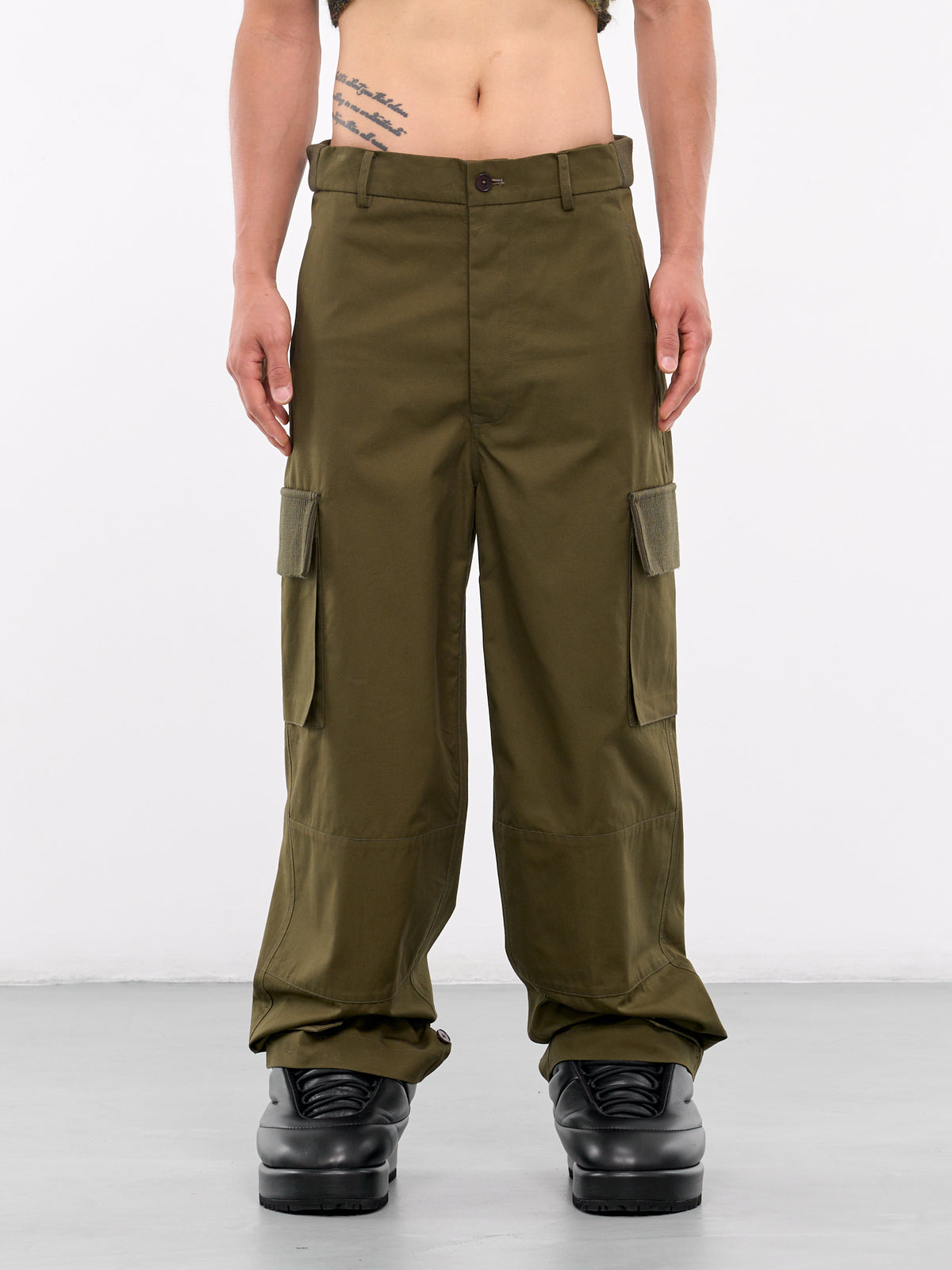 Pistol Fly Cargo Trousers (240025-KHAKI)