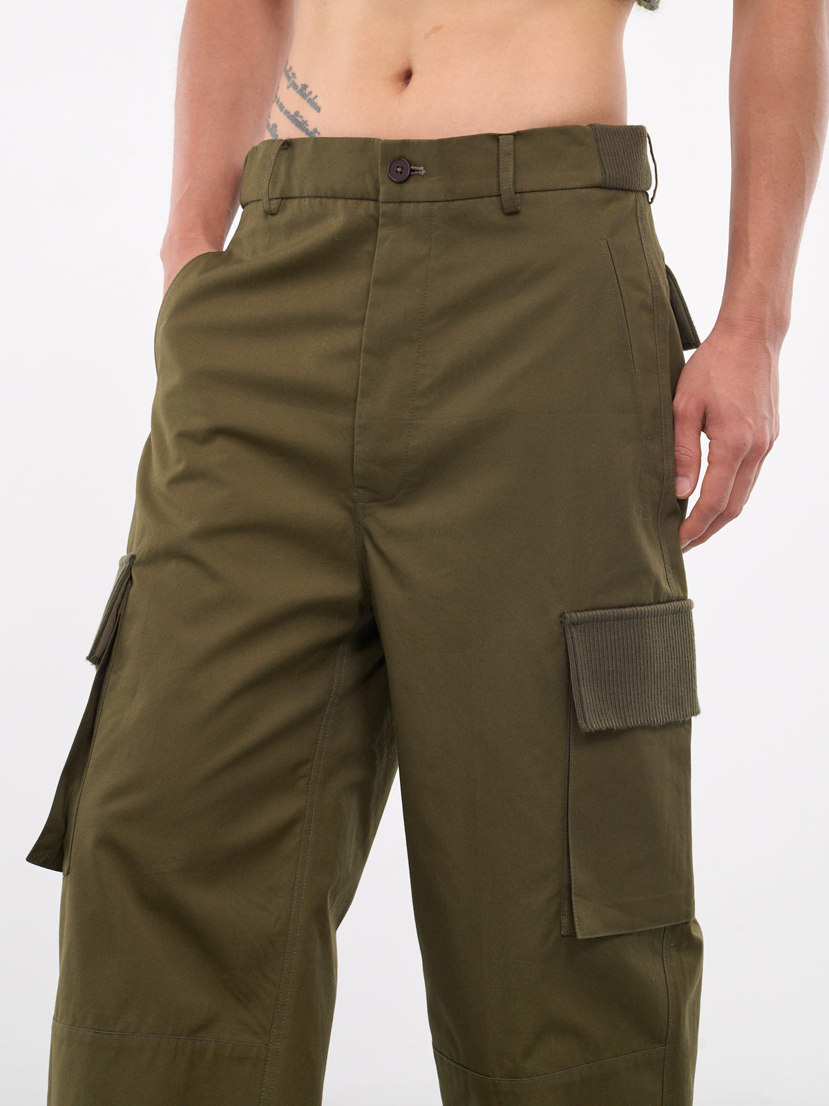 Pistol Fly Cargo Trousers (240025-KHAKI)