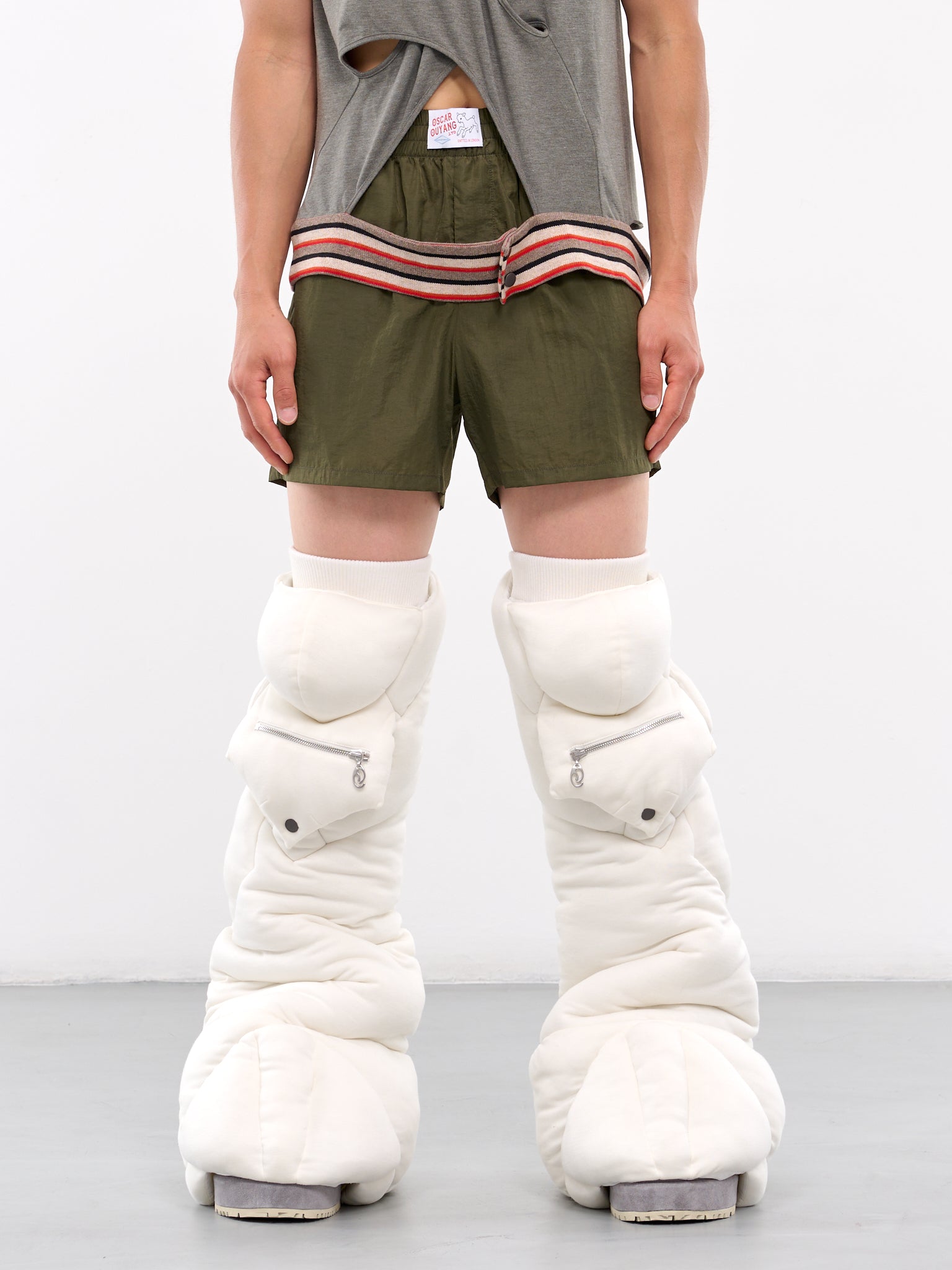 Gundam Puffer Leg Warmers (240029-WHITE)