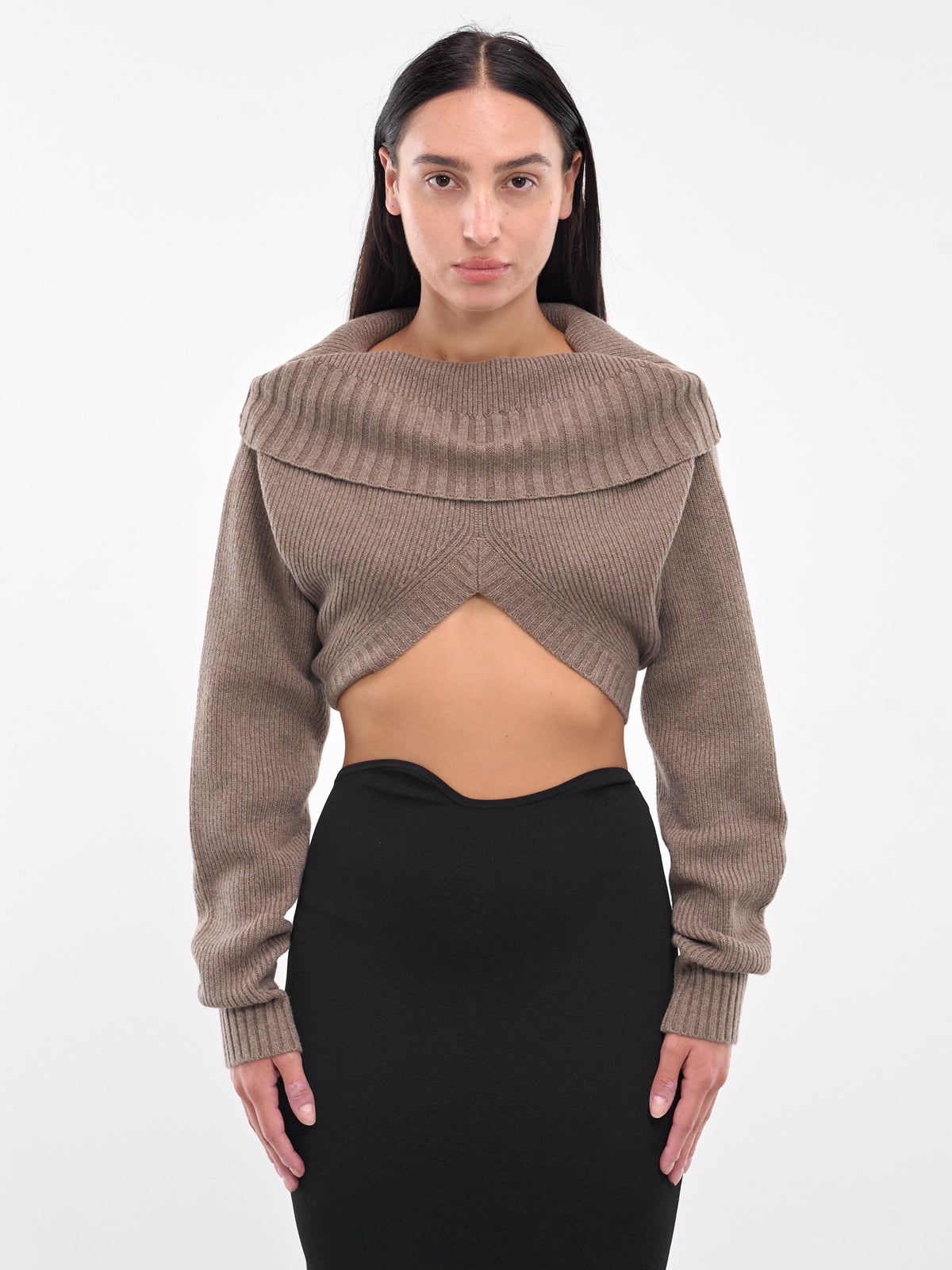 Cashmere Knit Shrug (24031033-TAUPE)