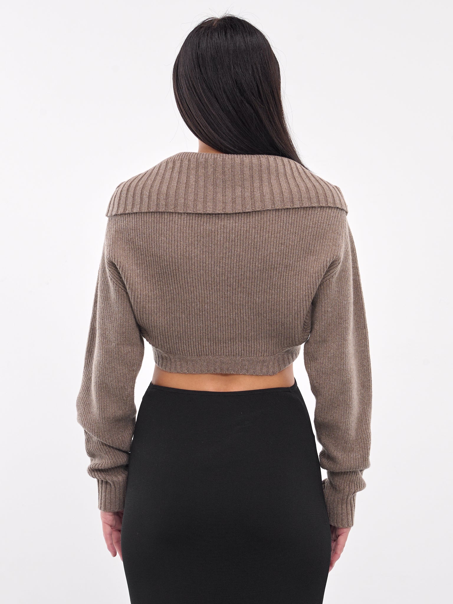 Cashmere Knit Shrug (24031033-TAUPE)