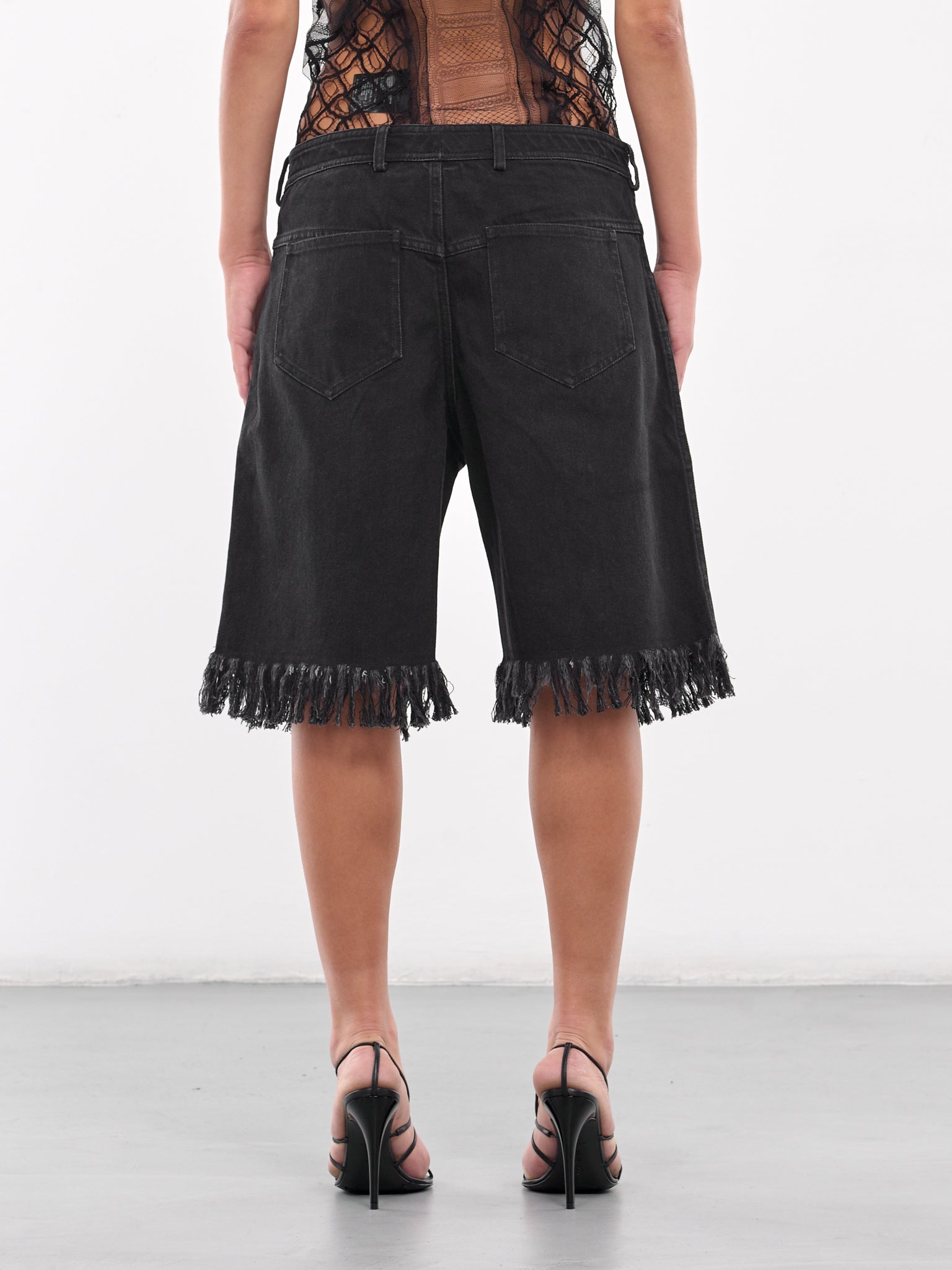 Deconstructed Denim Jorts (24035070-BLACK)