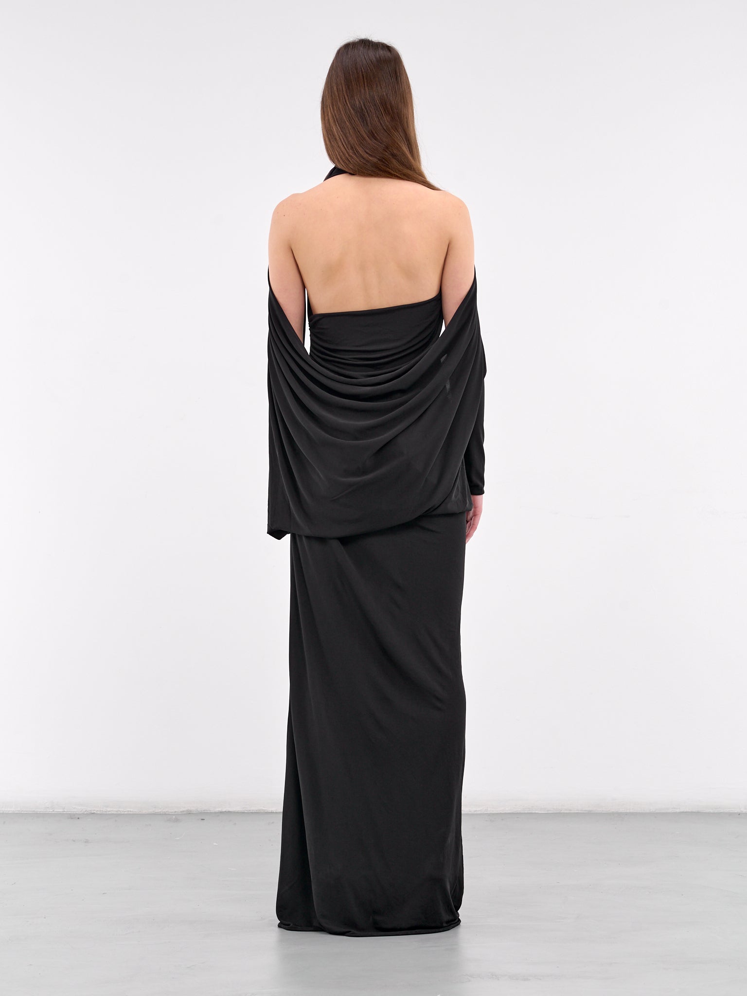 Levitate Halter Long Sleeve Dress (24043136-BLACK)