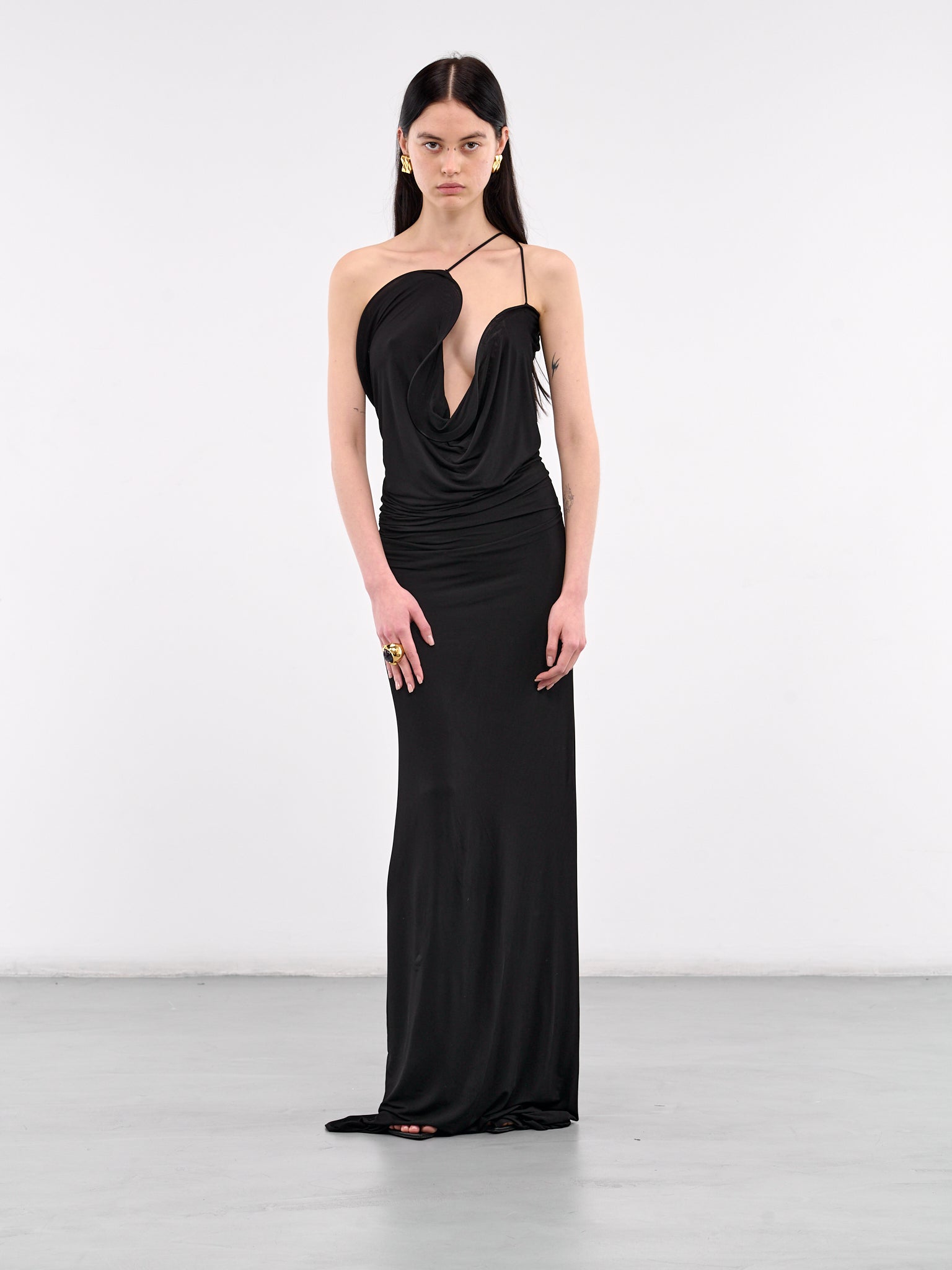 Wave Coil Dress (24043227-BLACK)