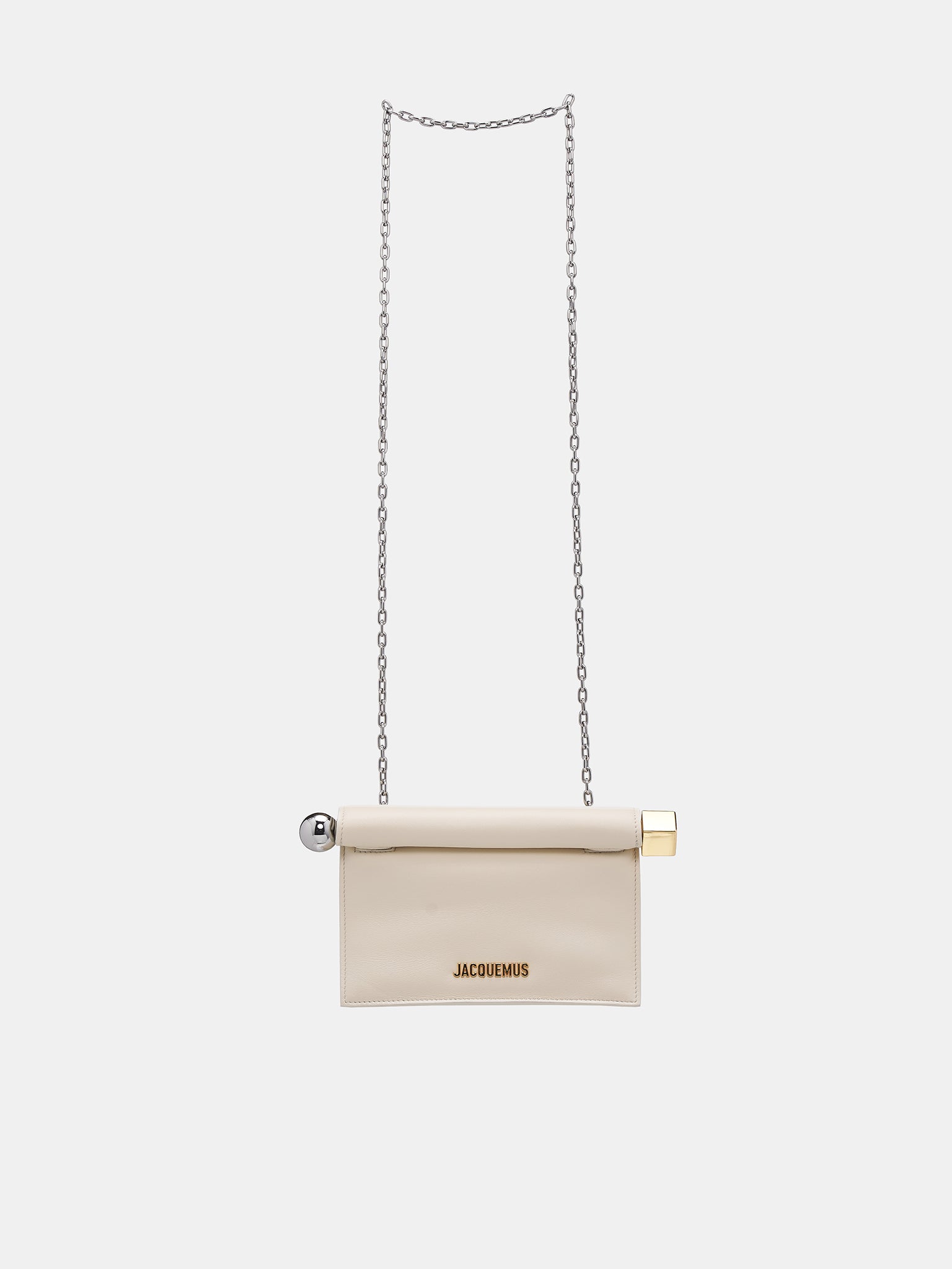 The Small Rond Carré Clutch (241BA392-3171-LIGHT-IVORY)