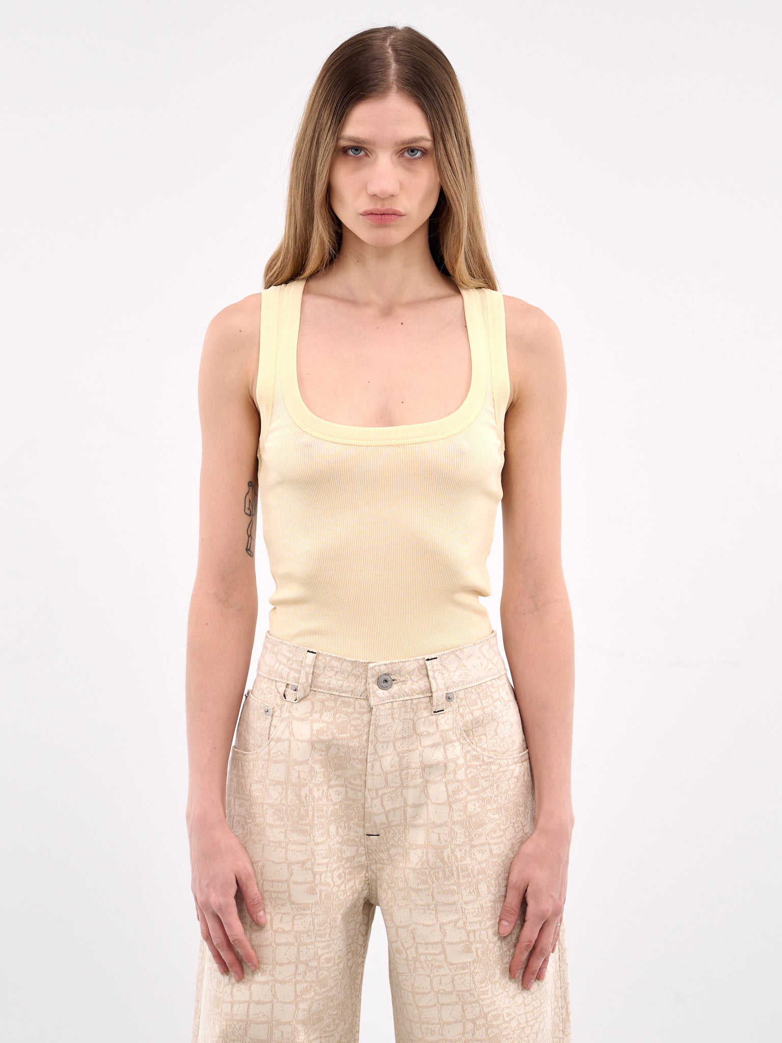 The Grosgrain Bodysuit (241JS159-2032-LIGHT-BEIGE)