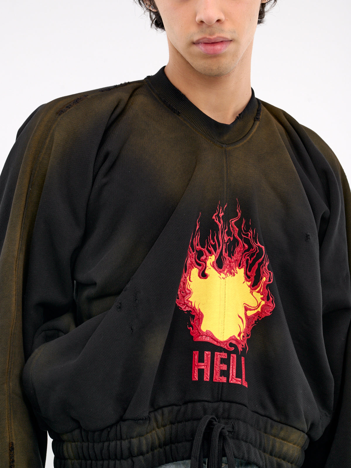 Hell Trouser Sweatshirt (242-6000-J024-BLACK-ORANGE-SUN)