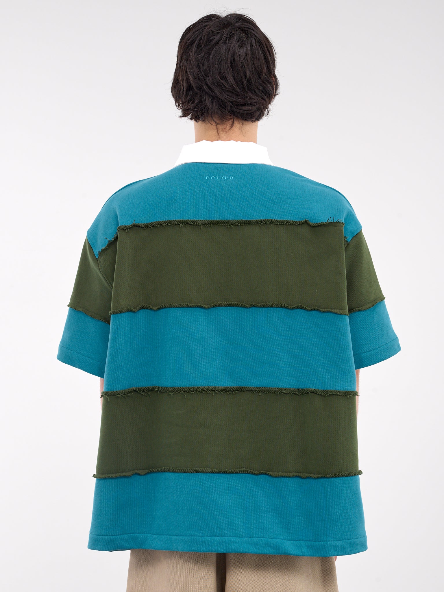 Striped Polo (242-6011-J027-BLUE-GREEN)