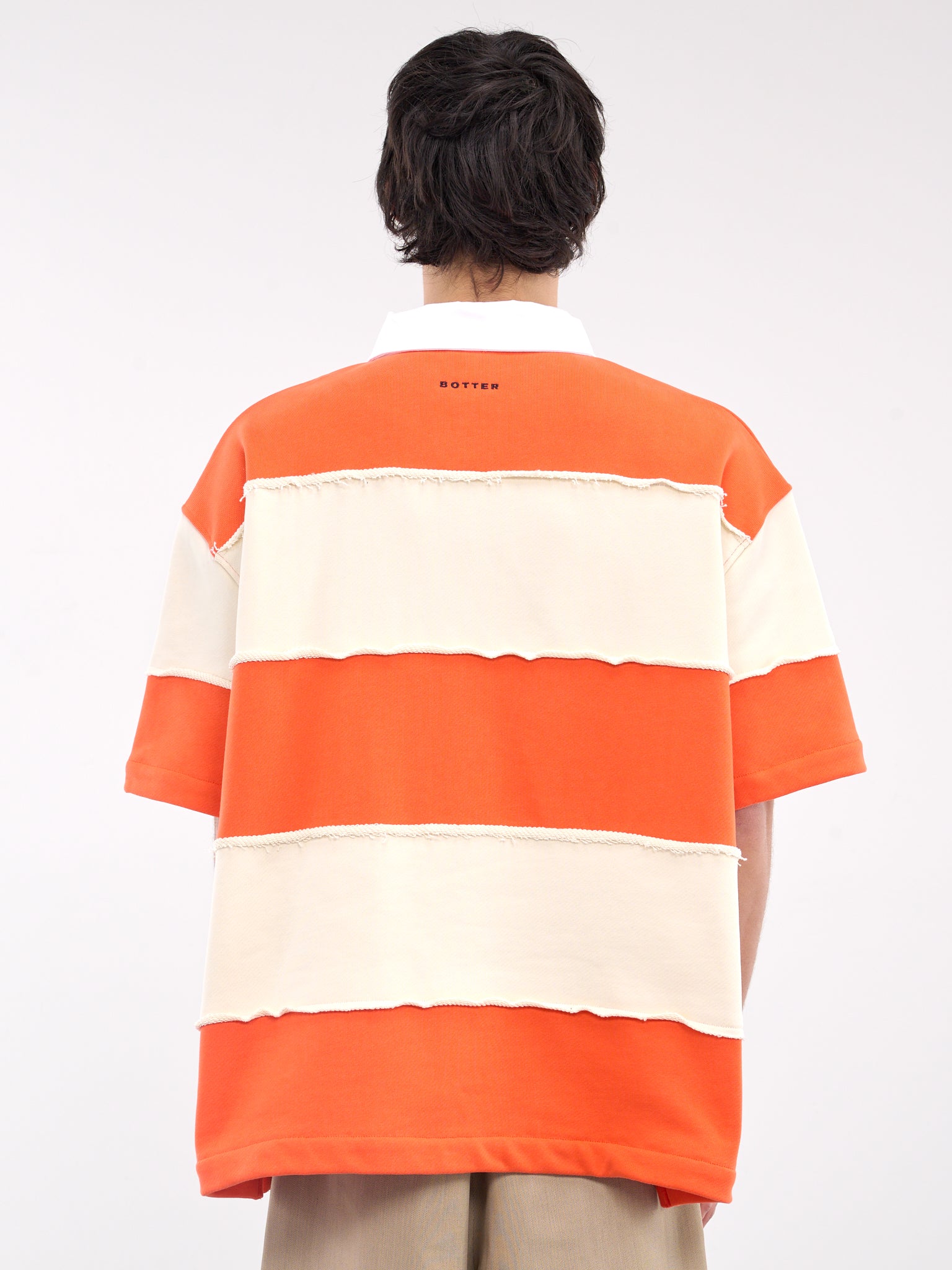 Striped Polo (242-6011-J027-ORANGE-CREAM)