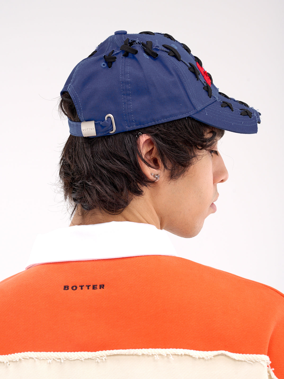 Stitched Rush Cap (242-9005-A001-BLUE-BLACK-STITC)