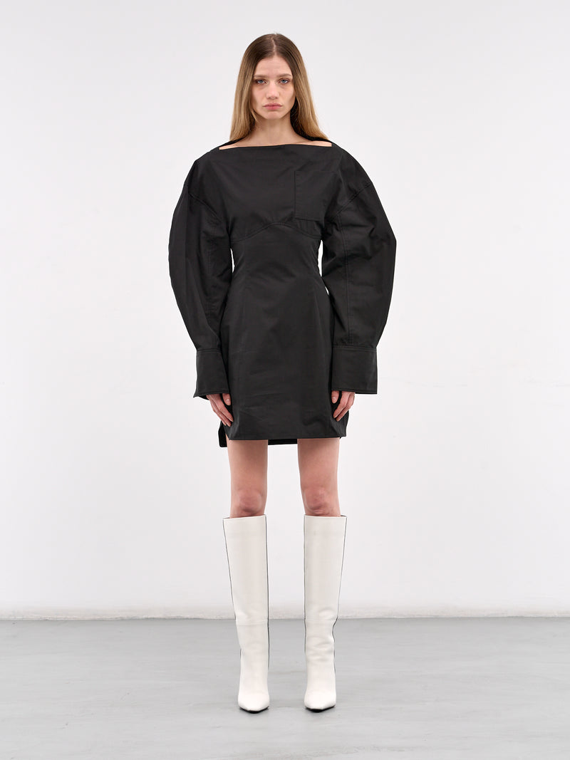 The Casaco Shirt Dress (243DR199-1519-BLACK)