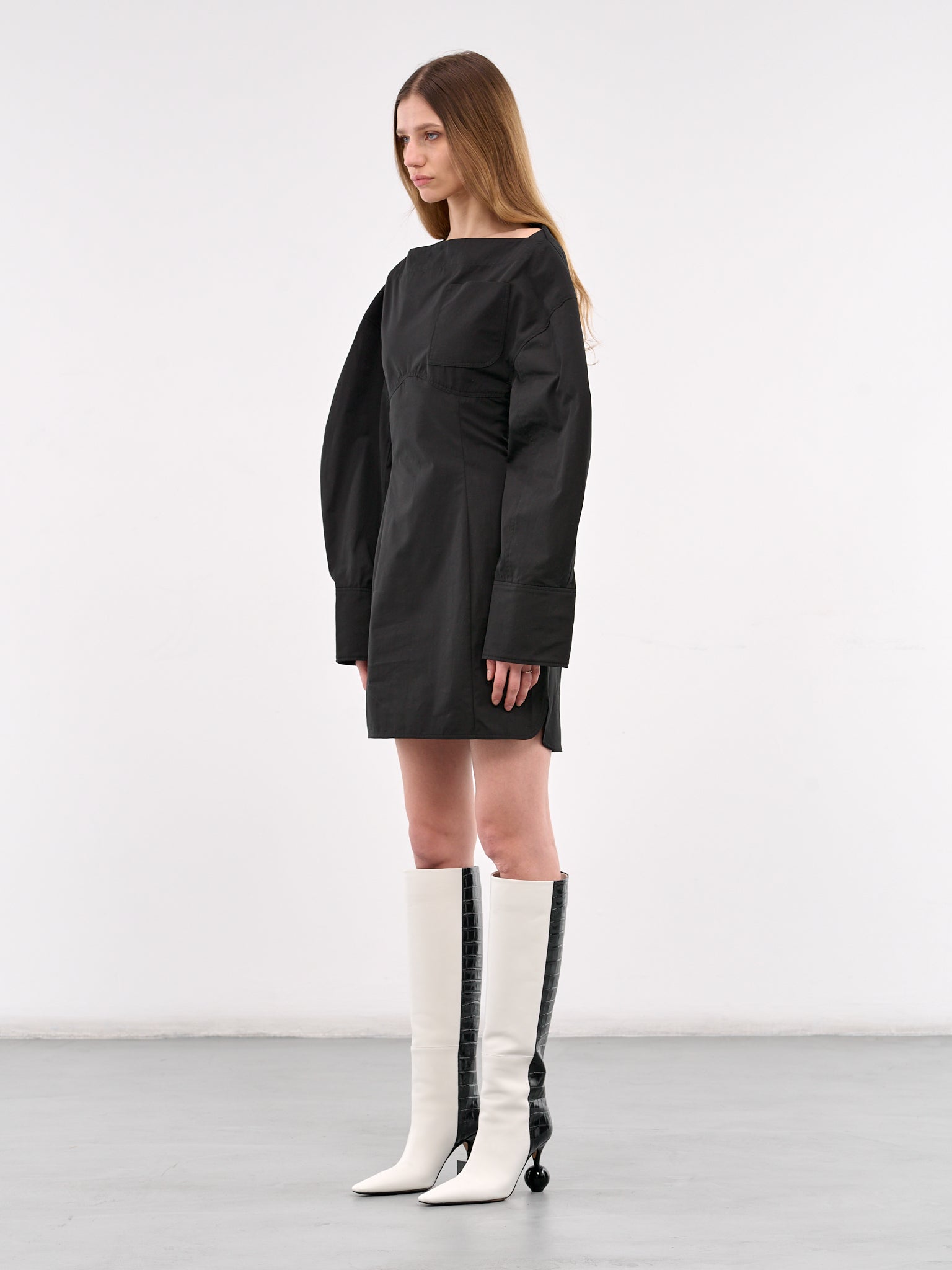 The Casaco Shirt Dress (243DR199-1519-BLACK)