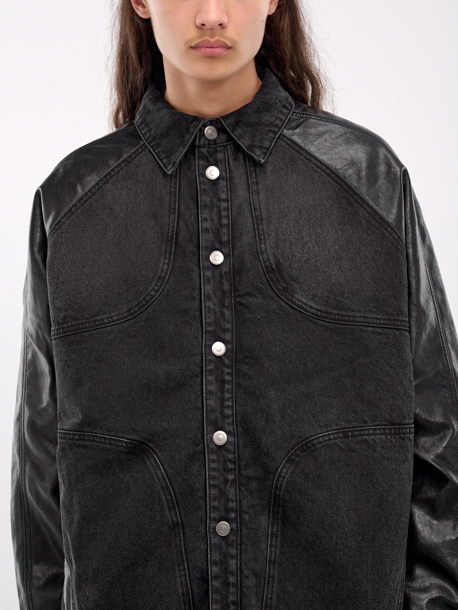 Modified Cross Oversized Shirt (245111-BLACK)