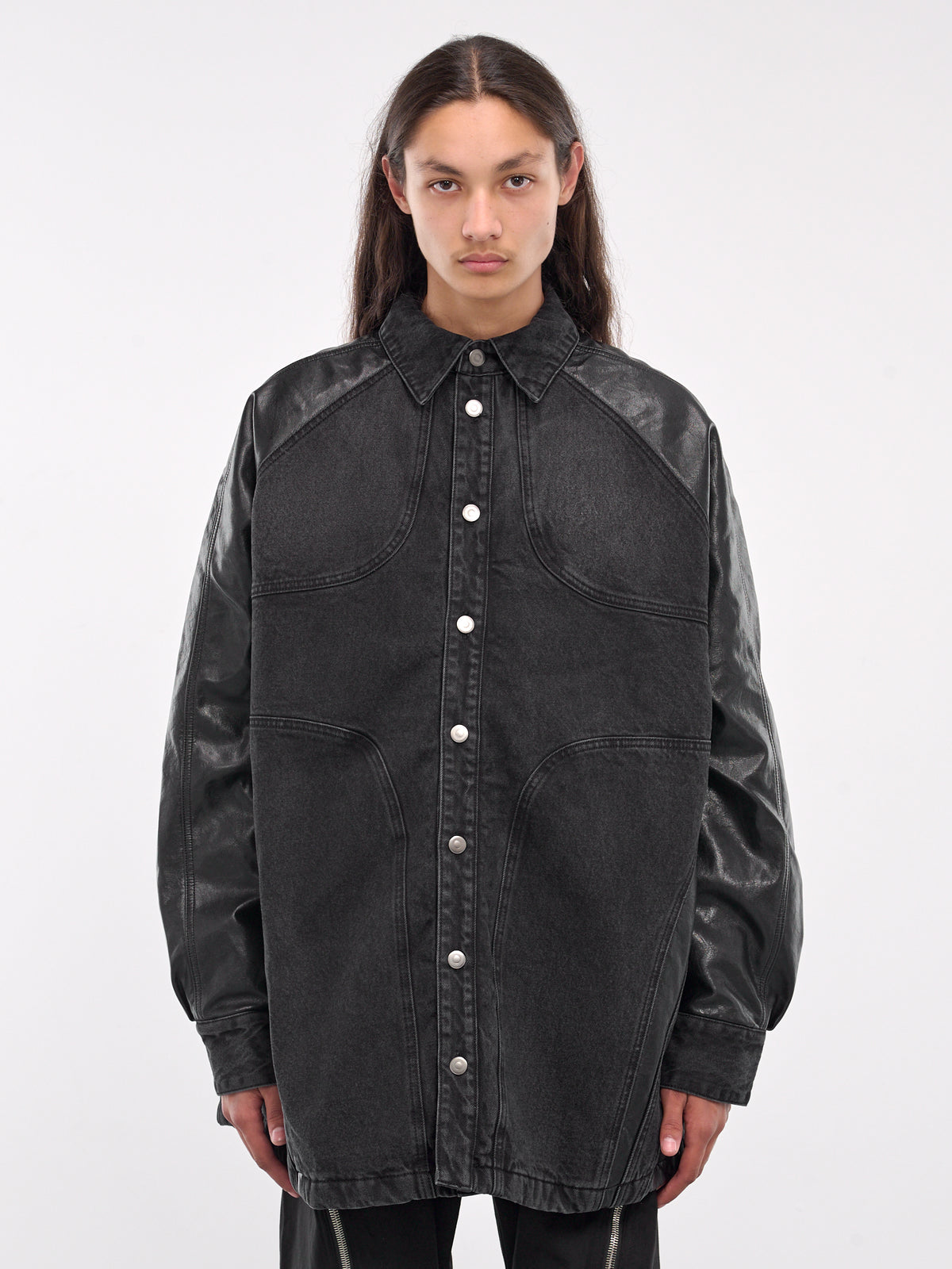 Modified Cross Oversized Shirt (245111-BLACK)