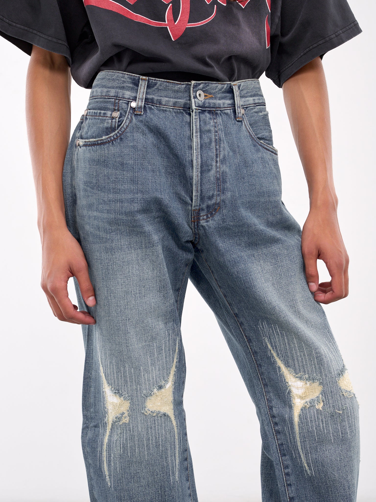 Washed Denim Pants (245312-BLUE)