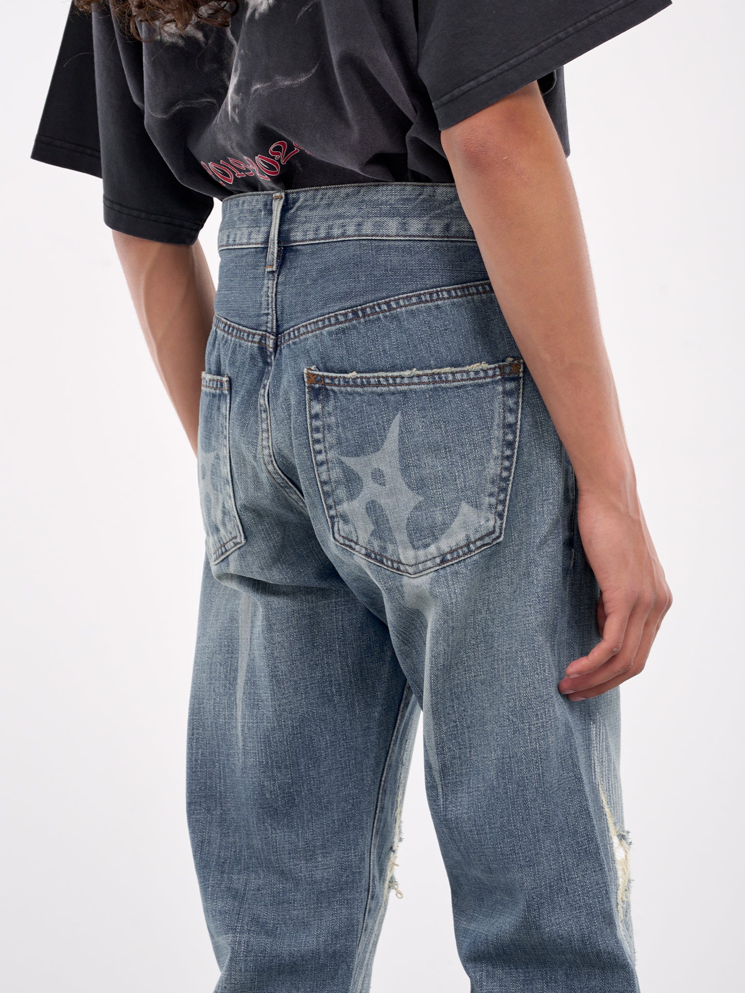 Washed Denim Pants (245312-BLUE)