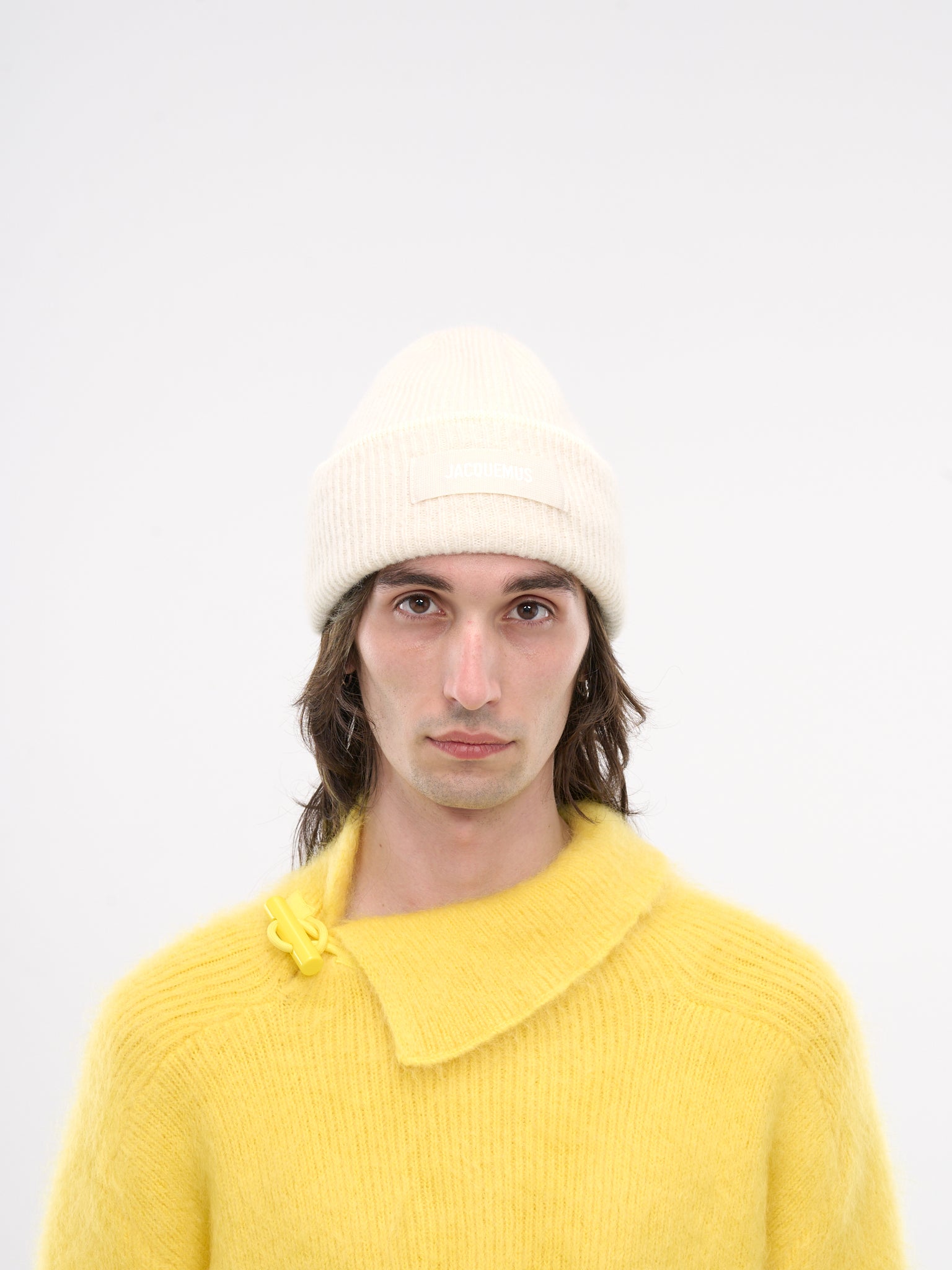 Logo Rib-Knit Beanie (246AC666-5217-OFF-WHITE)