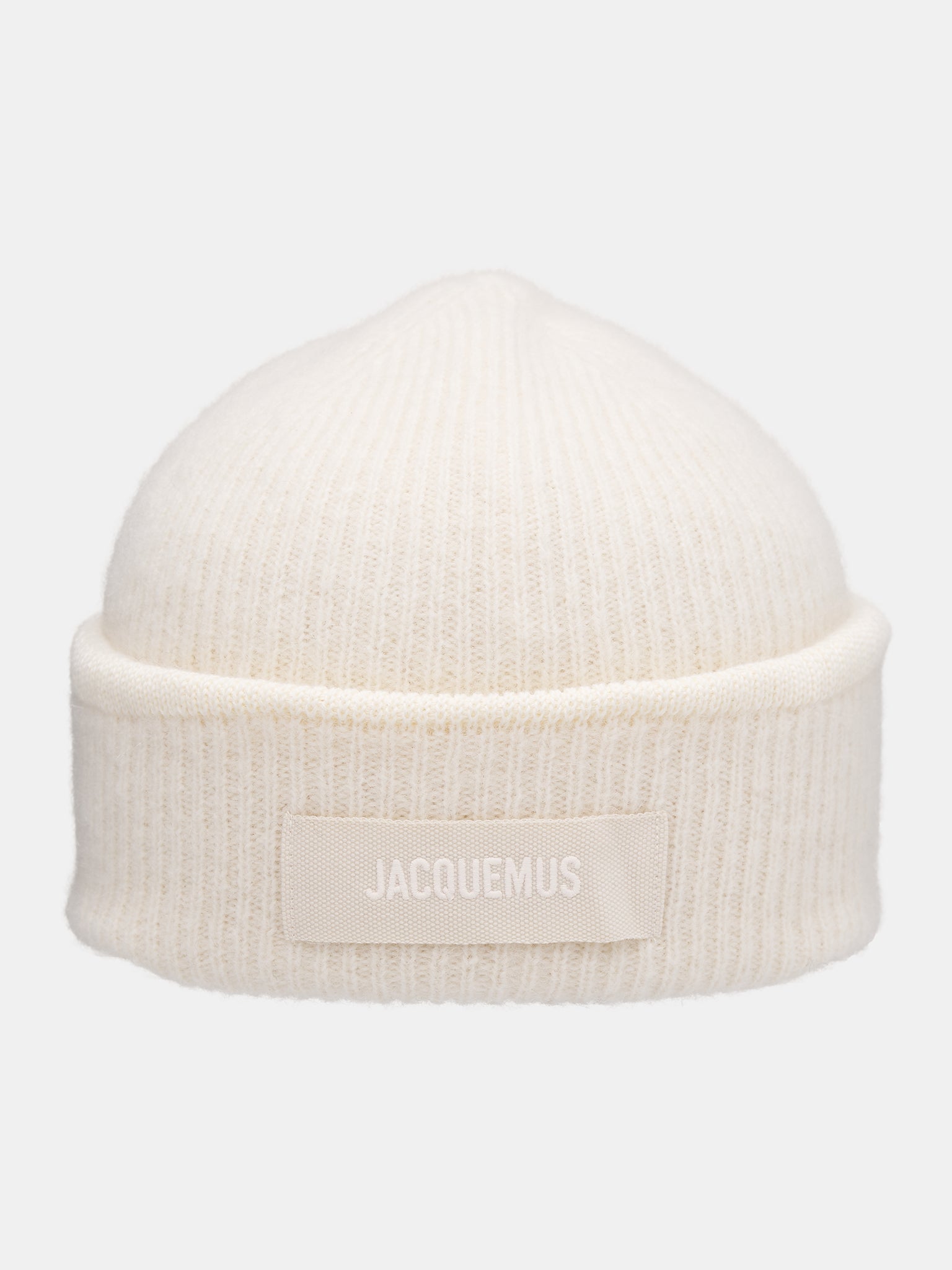 Logo Rib-Knit Beanie (246AC666-5217-OFF-WHITE)