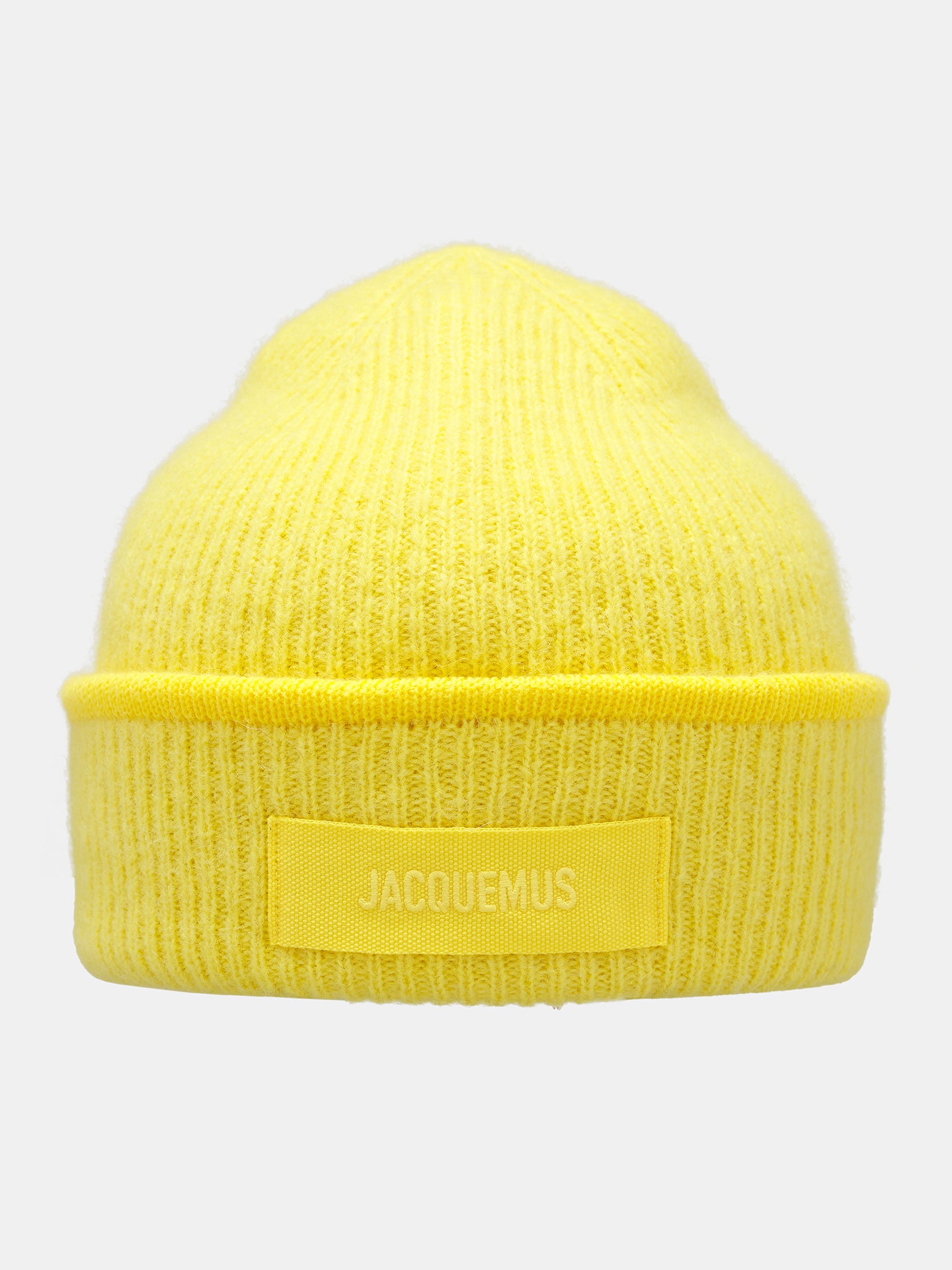 Logo Rib-Knit Beanie (246AC666-5217-YELLOW)