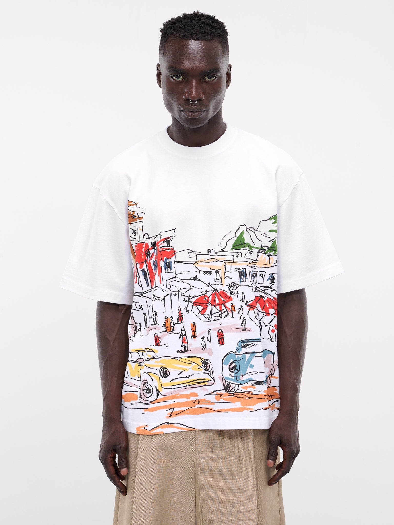 JACQUEMUS Graphic Cars T-Shirt | H. Lorenzo - front