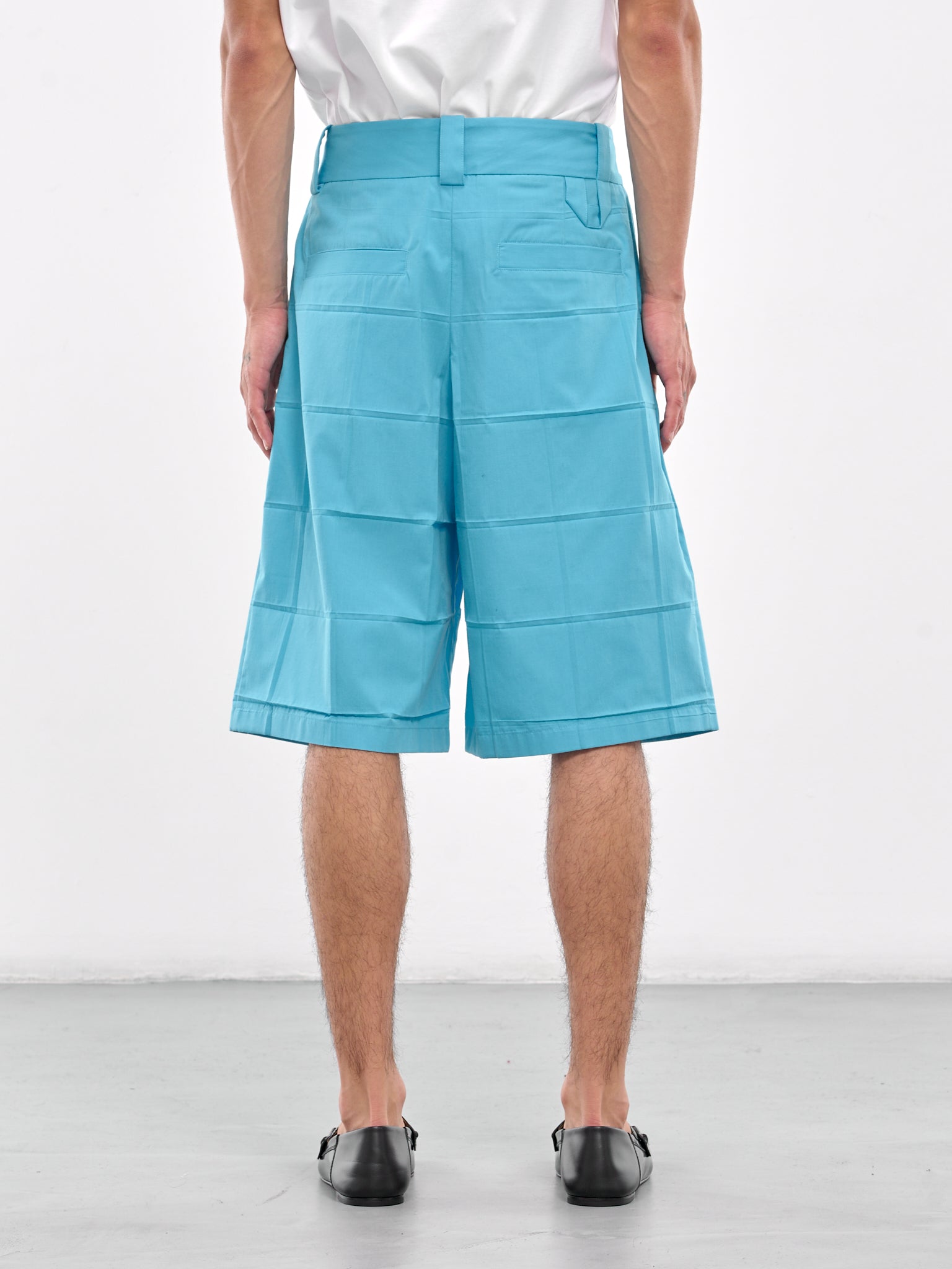 The Navega Pleated Shorts (246PA123-1671-TURQUOISE)