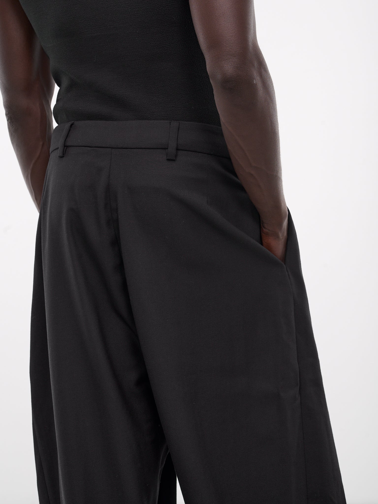 Structured Wool Lounge Pants (24A96MRD07H-999-BLACK)