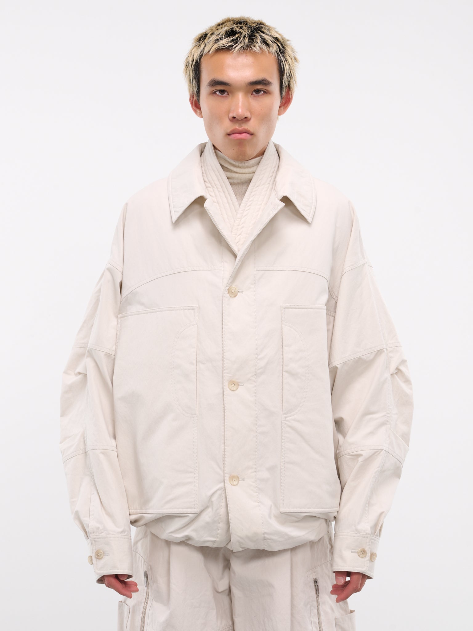 Cotton-Nylon Jacket (24A96MRU07-812-TRAVERTINE)