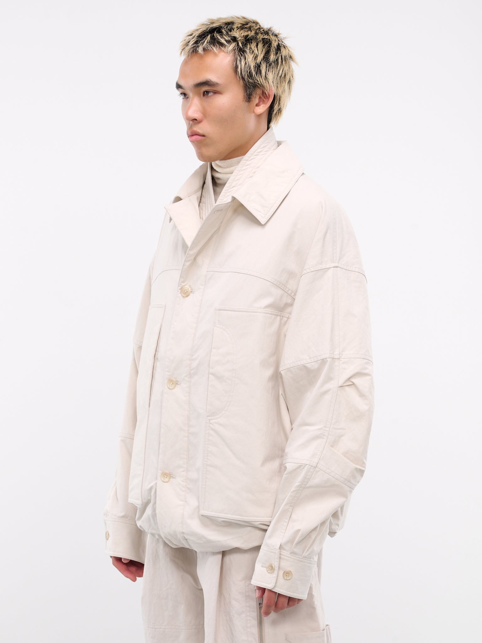 Cotton-Nylon Jacket (24A96MRU07-812-TRAVERTINE)