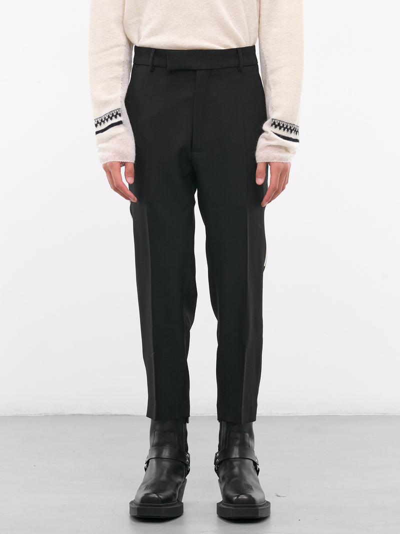 Wool Crepe Suit Trousers (24A96MRU09-999-BLACK)