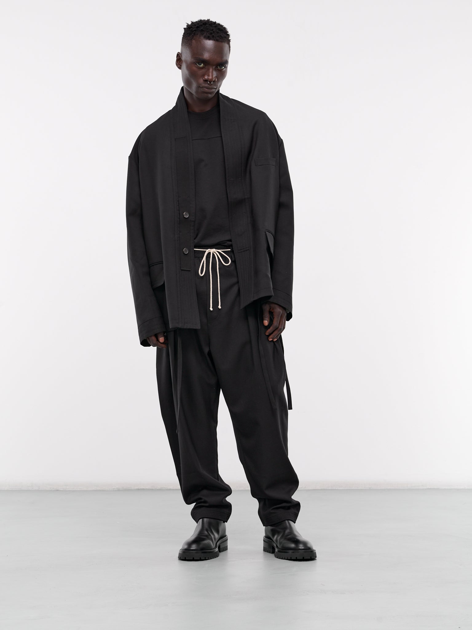 MORDECAI Pleated Drawstring Trousers | H. Lorenzo - styled